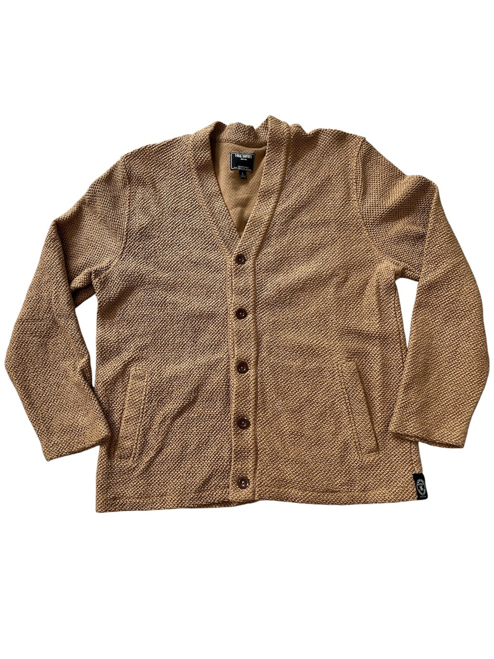 Todd Snyder Cotton Boucle Cardigan Desert Camel Men L Italian Quiet Luxury Knit
